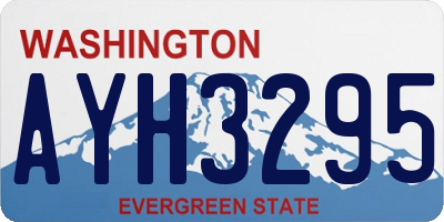 WA license plate AYH3295