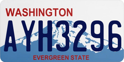 WA license plate AYH3296