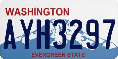 WA license plate AYH3297