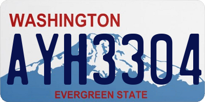 WA license plate AYH3304