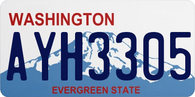 WA license plate AYH3305