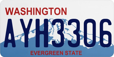 WA license plate AYH3306