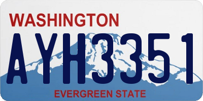 WA license plate AYH3351