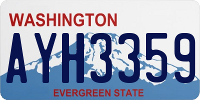 WA license plate AYH3359
