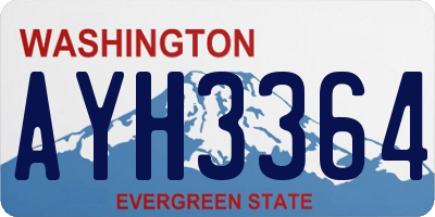 WA license plate AYH3364