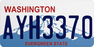 WA license plate AYH3370