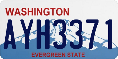 WA license plate AYH3371