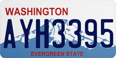WA license plate AYH3395