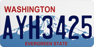 WA license plate AYH3425