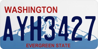 WA license plate AYH3427