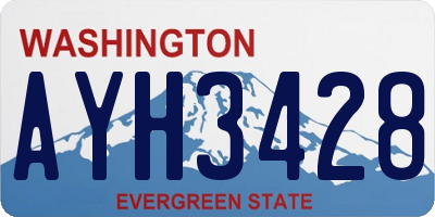 WA license plate AYH3428