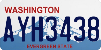 WA license plate AYH3438