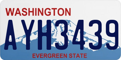 WA license plate AYH3439