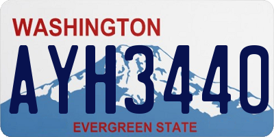 WA license plate AYH3440
