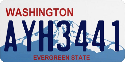 WA license plate AYH3441