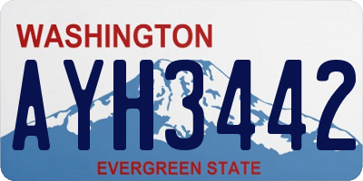 WA license plate AYH3442