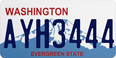 WA license plate AYH3444