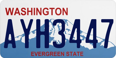 WA license plate AYH3447
