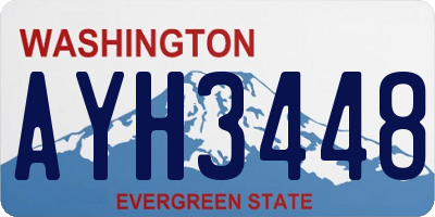 WA license plate AYH3448