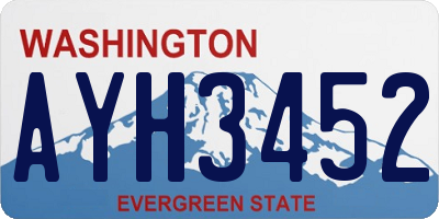 WA license plate AYH3452