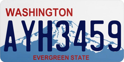 WA license plate AYH3459