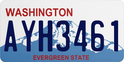 WA license plate AYH3461