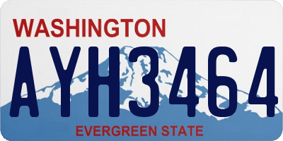 WA license plate AYH3464