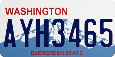 WA license plate AYH3465