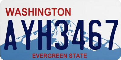 WA license plate AYH3467