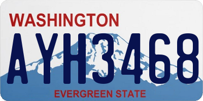 WA license plate AYH3468
