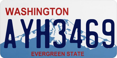 WA license plate AYH3469