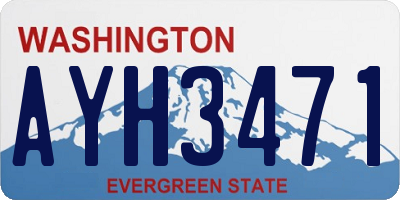 WA license plate AYH3471