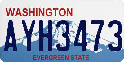 WA license plate AYH3473