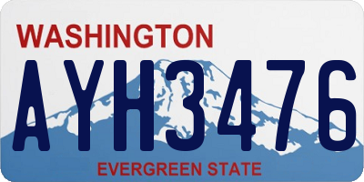 WA license plate AYH3476