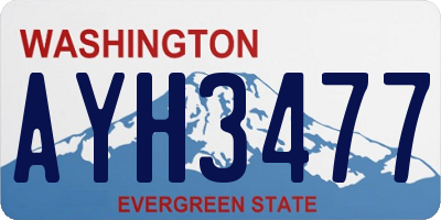 WA license plate AYH3477