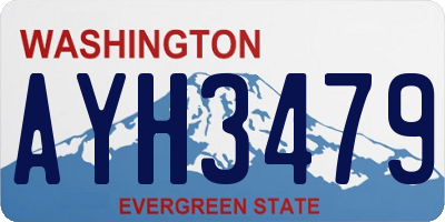 WA license plate AYH3479