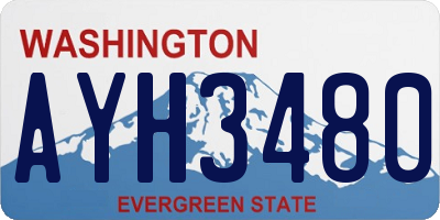 WA license plate AYH3480