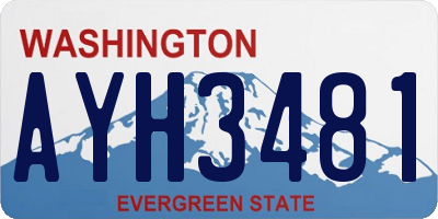 WA license plate AYH3481
