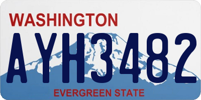 WA license plate AYH3482