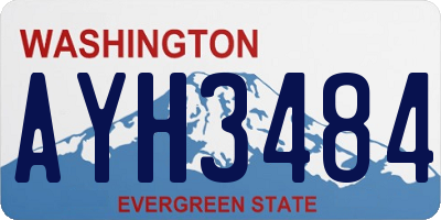 WA license plate AYH3484
