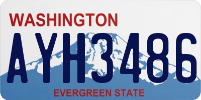 WA license plate AYH3486