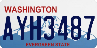 WA license plate AYH3487