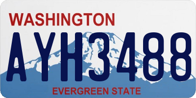 WA license plate AYH3488
