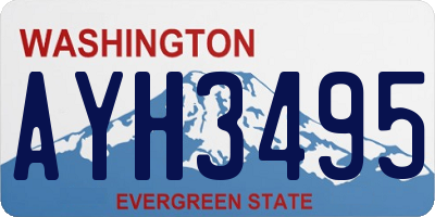 WA license plate AYH3495