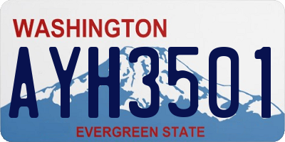 WA license plate AYH3501