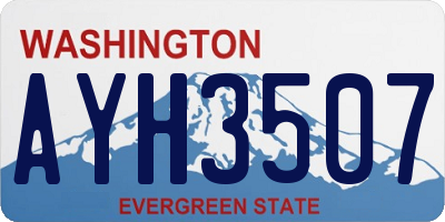 WA license plate AYH3507