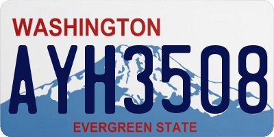 WA license plate AYH3508