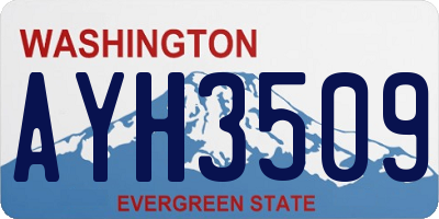 WA license plate AYH3509
