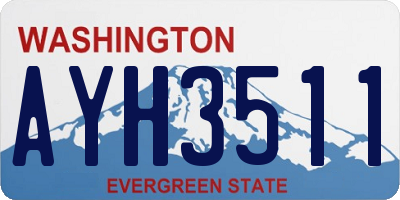 WA license plate AYH3511