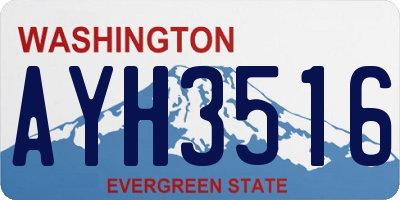WA license plate AYH3516
